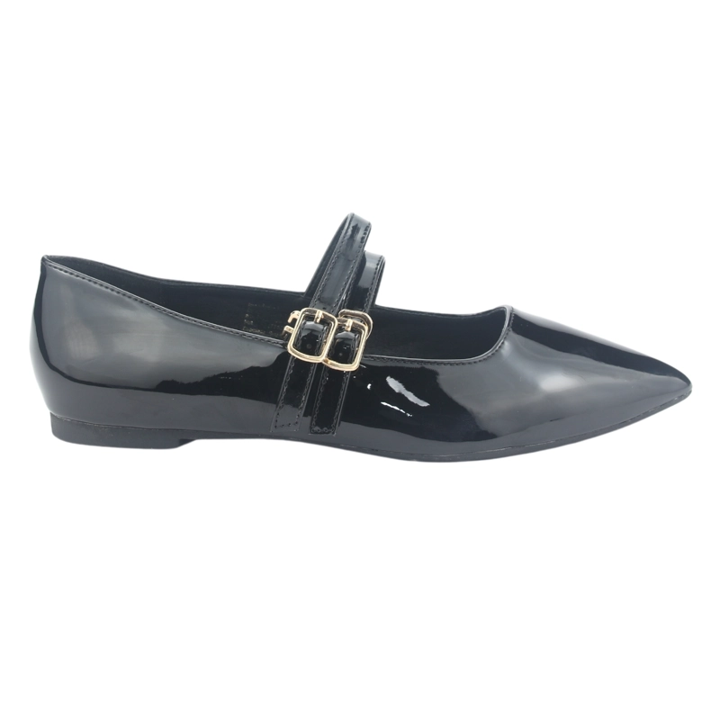 BALLERINA CHALADA MUJER MARIS-5 NEGRO CASUAL - 1