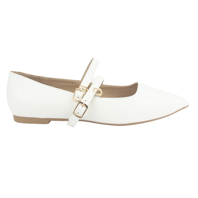 BALLERINA CHALADA MUJER MARIS-5 BLANCO CASUAL - 1