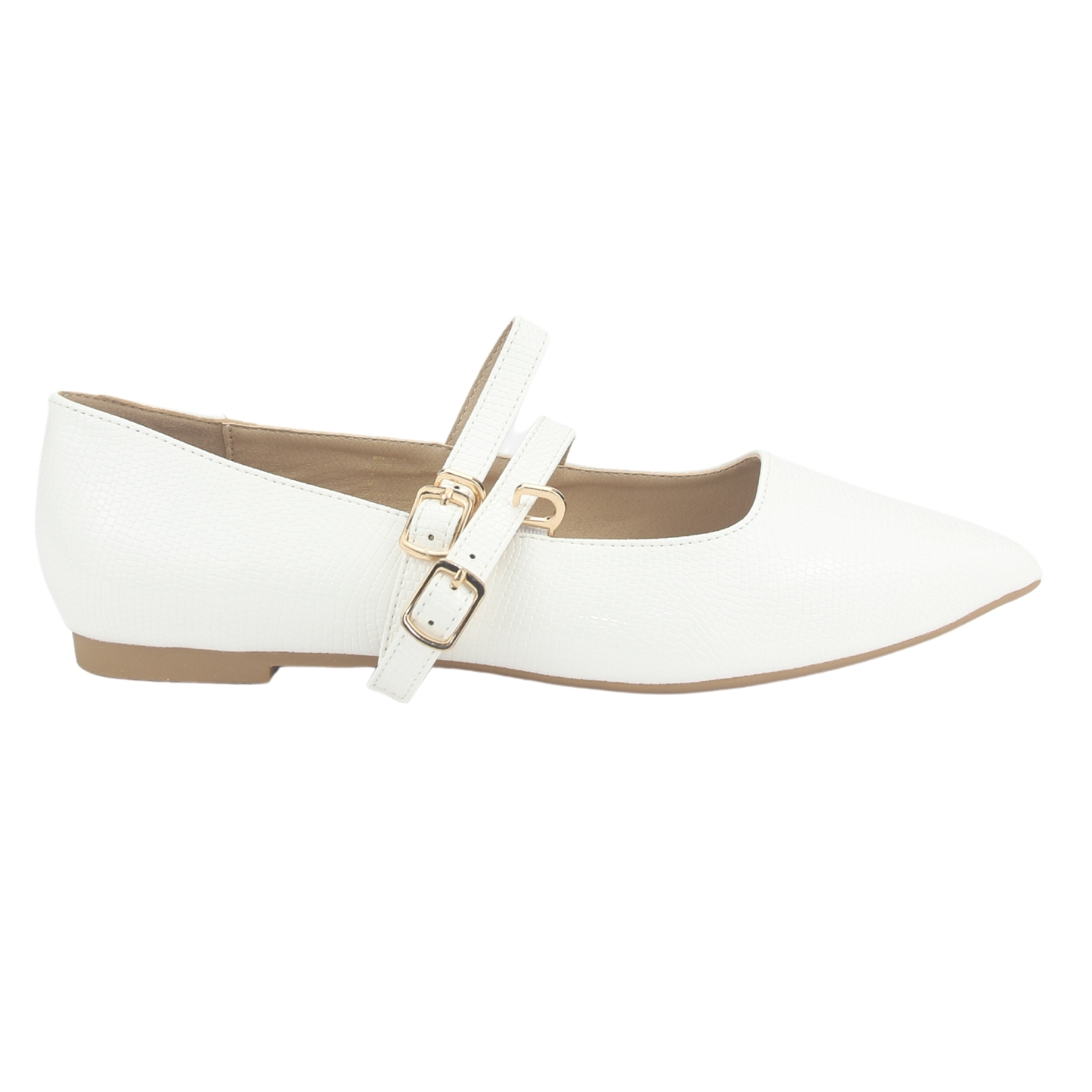 BALLERINA CHALADA MUJER MARIS-5 BLANCO CASUAL - 1