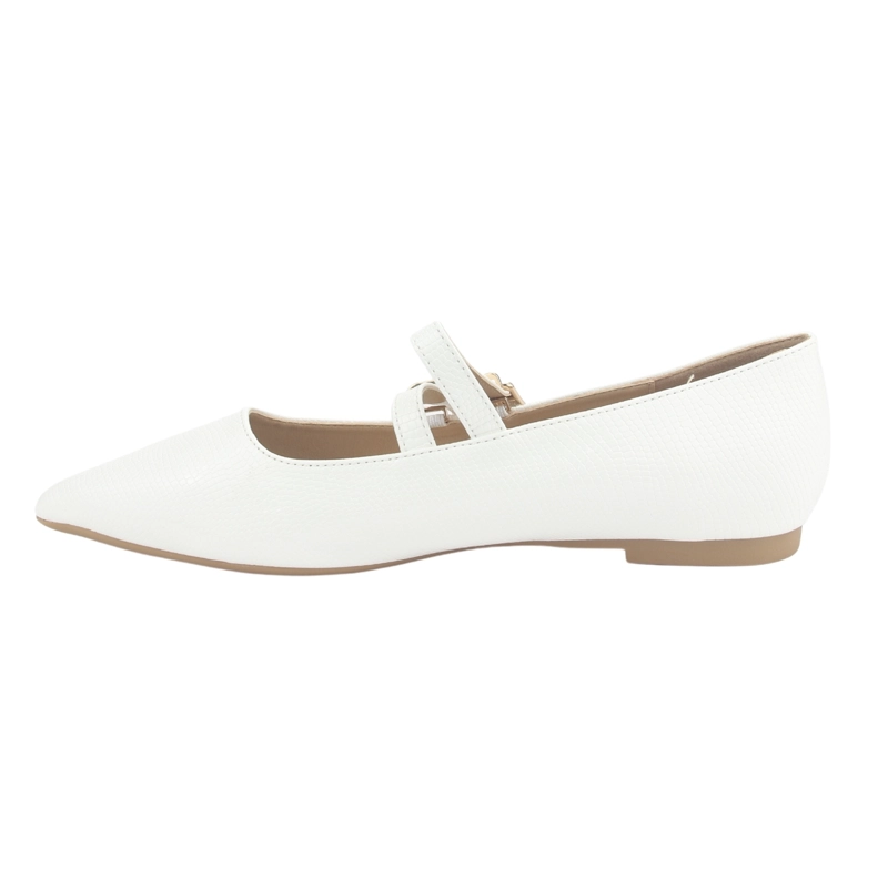 BALLERINA CHALADA MUJER MARIS-5 BLANCO CASUAL - 2