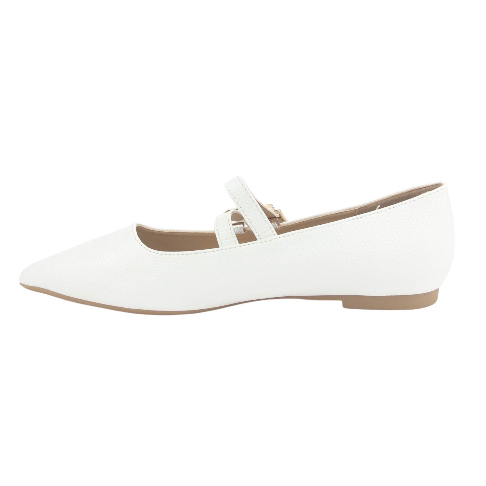 BALLERINA CHALADA MUJER MARIS-5 BLANCO CASUAL - 2