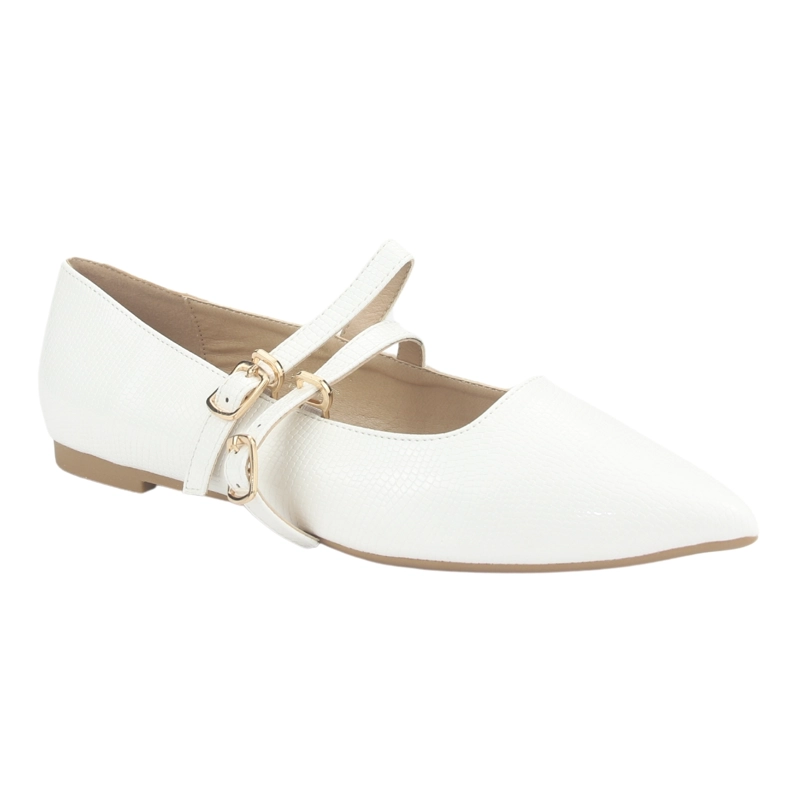 BALLERINA CHALADA MUJER MARIS-5 BLANCO CASUAL - 3