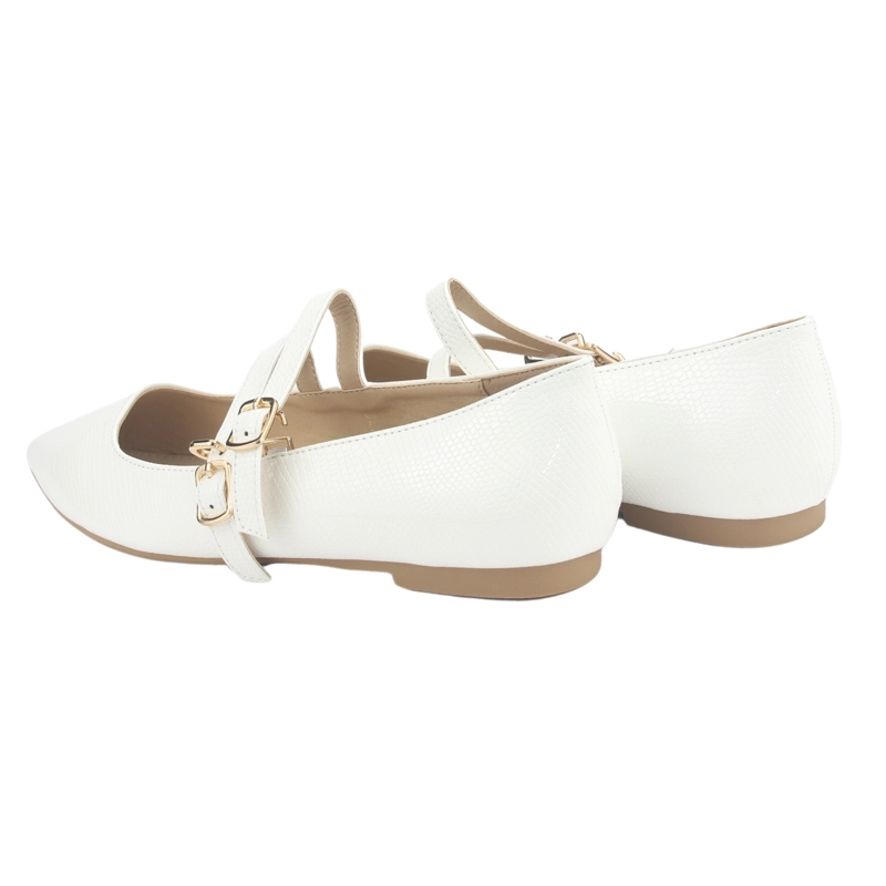 BALLERINA CHALADA MUJER MARIS-5 BLANCO CASUAL - 5