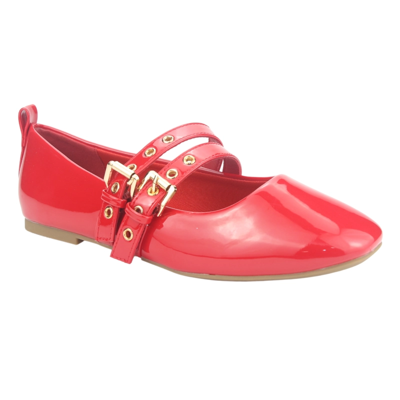 BALLERINA CHALADA MUJER MIU-3 ROJO CASUAL - 3