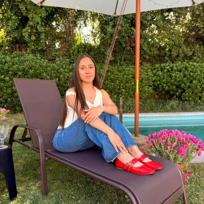 BALLERINA CHALADA MUJER MIU-3 ROJO CASUAL - 4
