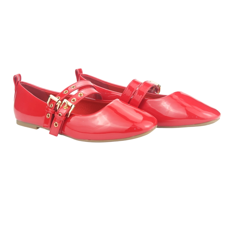 BALLERINA CHALADA MUJER MIU-3 ROJO CASUAL - 5
