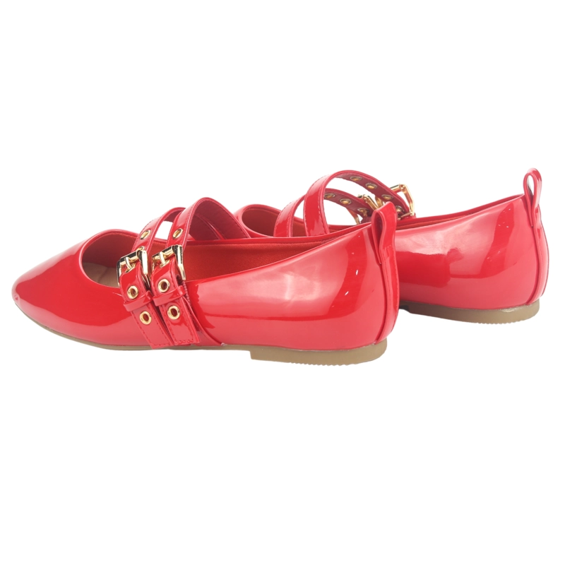 BALLERINA CHALADA MUJER MIU-3 ROJO CASUAL - 6