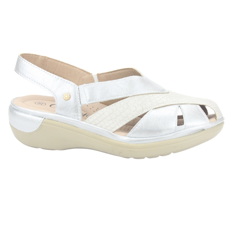 SANDALIA MUJER CHALADA PLATEADO MESTICO-1 CASUAL - 1