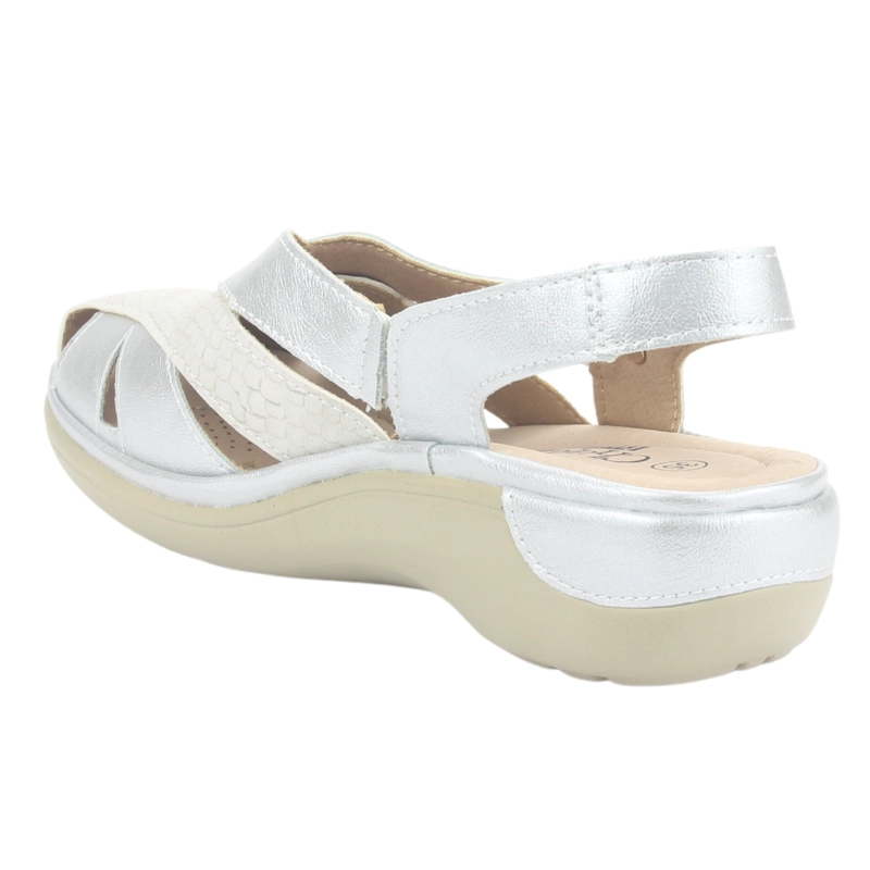 SANDALIA MUJER CHALADA PLATEADO MESTICO-1 CASUAL - 3