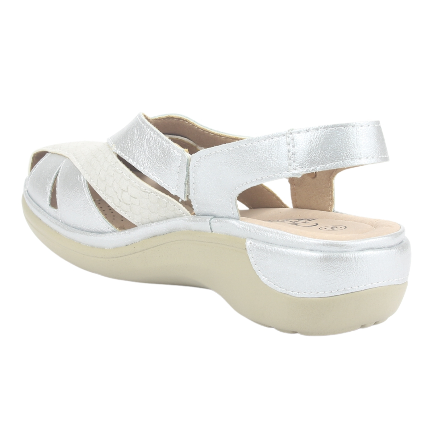 SANDALIA MUJER CHALADA PLATEADO MESTICO-1 CASUAL - 3