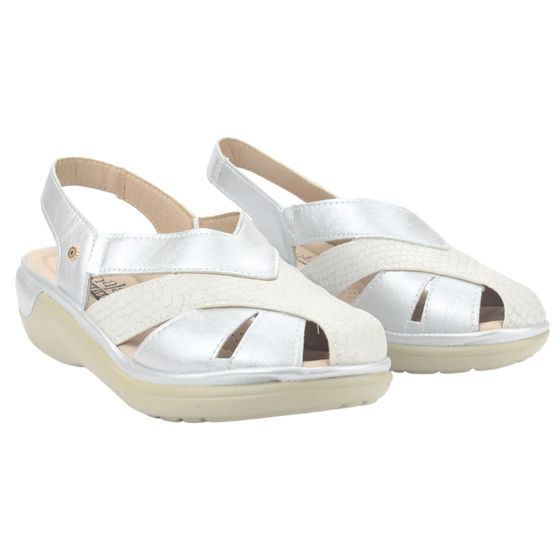 SANDALIA MUJER CHALADA PLATEADO MESTICO-1 CASUAL - 5