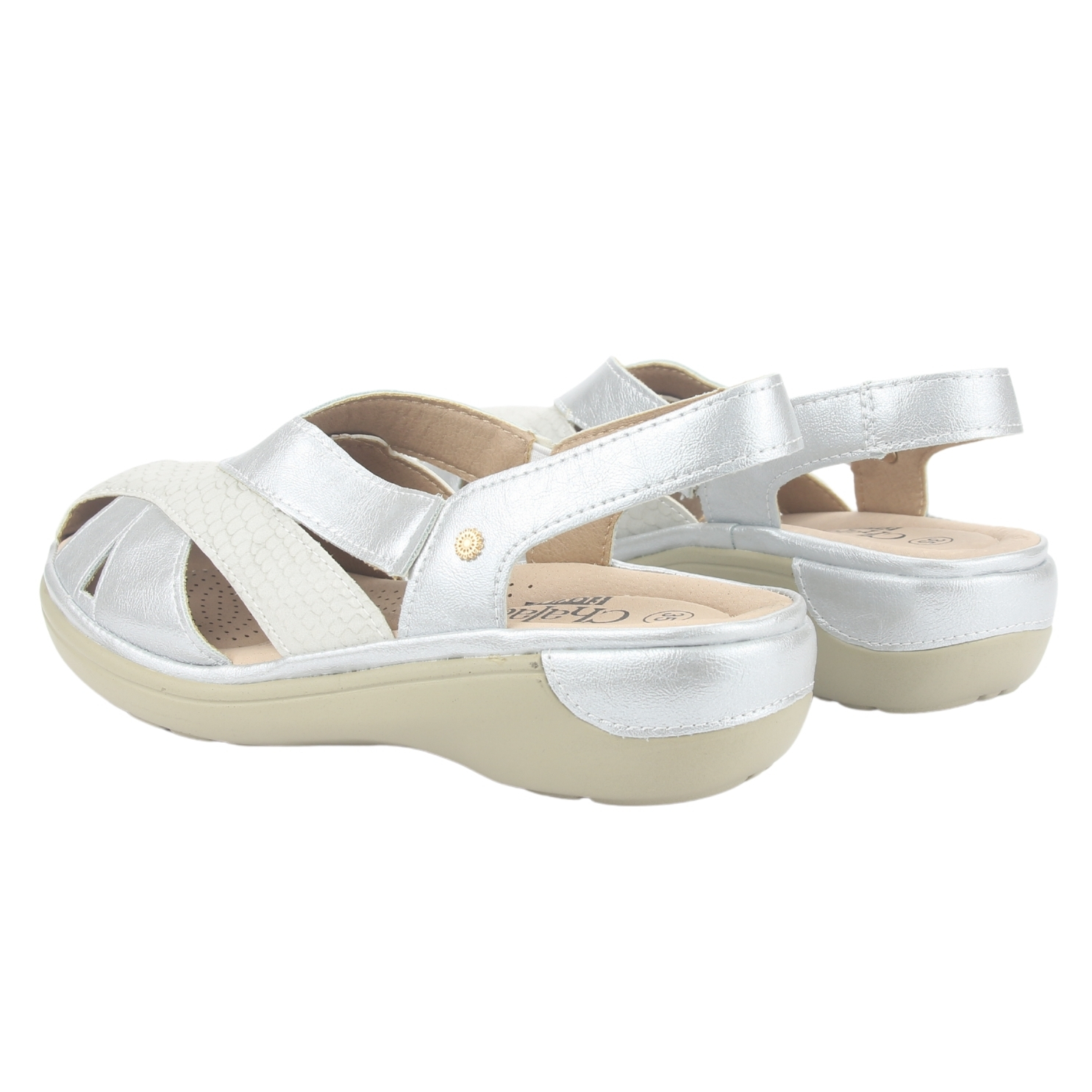 SANDALIA MUJER CHALADA PLATEADO MESTICO-1 CASUAL - 6