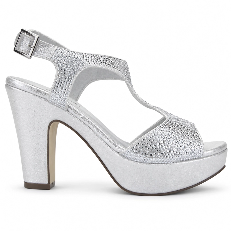 SANDALIA MUJER CHALADA PLATEADO COSIMO-26 CASUAL - 1
