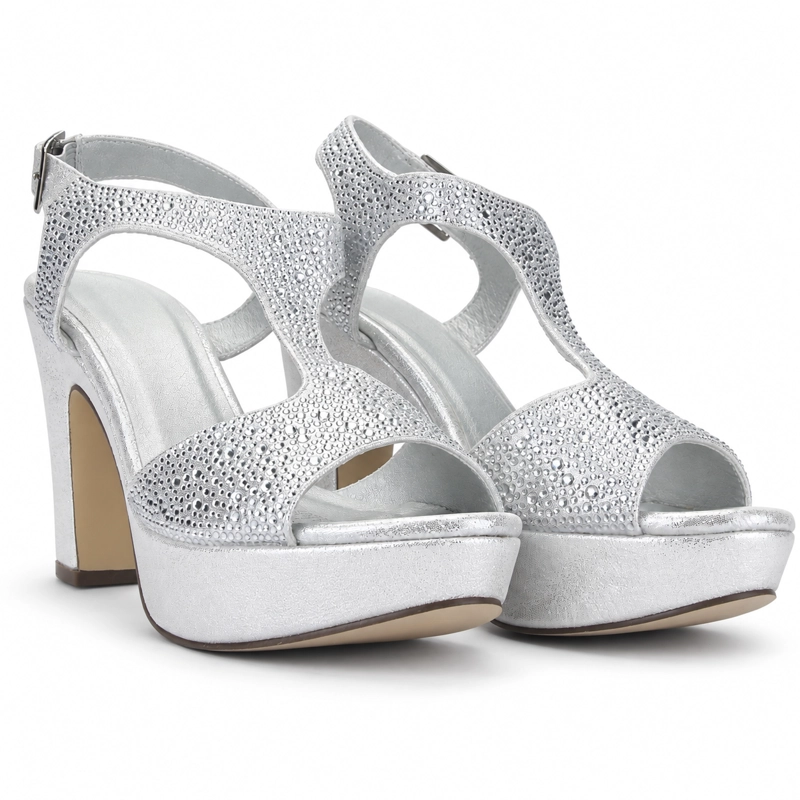 SANDALIA MUJER CHALADA PLATEADO COSIMO-26 CASUAL - 5