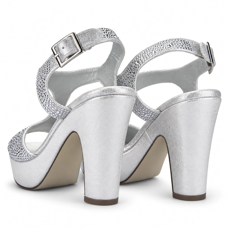 SANDALIA MUJER CHALADA PLATEADO COSIMO-26 CASUAL - 6