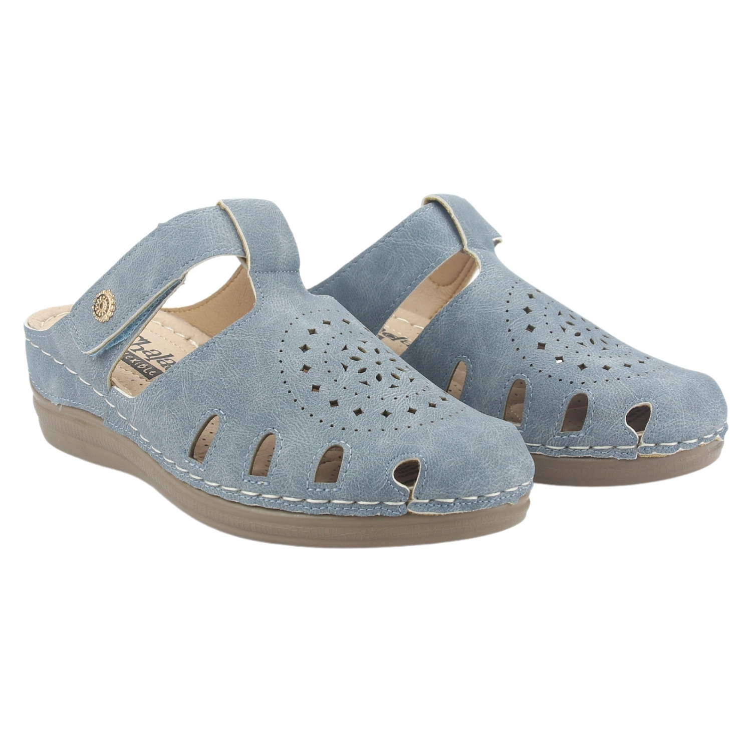 SANDALIAS MUJER CHALADA MUSA-4 COMFORT AZUL - 5