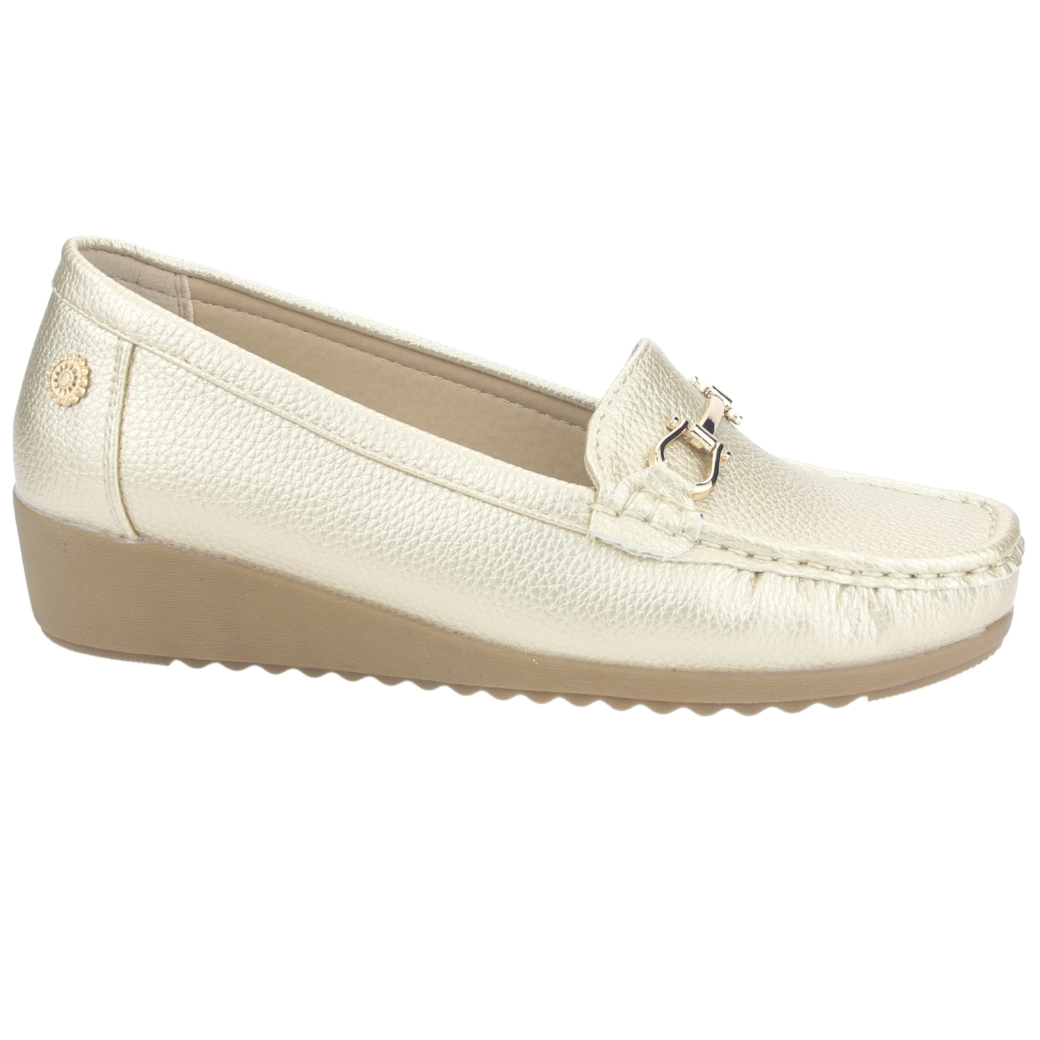 MOCASINES MUJER CHALADA DORADO MALU-2 CASUAL - 1