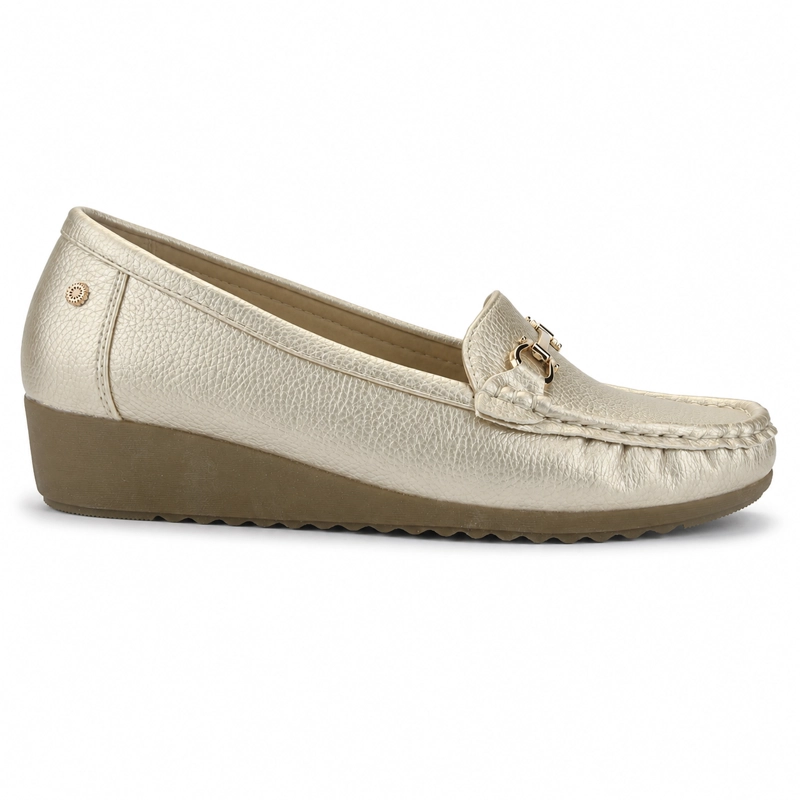 MOCASINES MUJER CHALADA DORADO MALU-2 CASUAL - 1