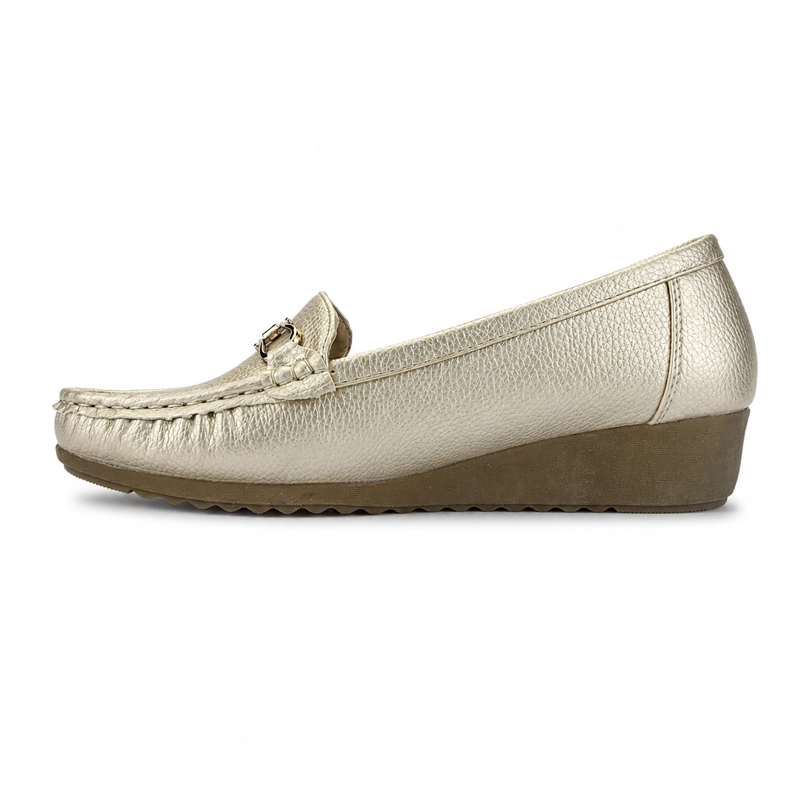MOCASINES MUJER CHALADA DORADO MALU-2 CASUAL - 2