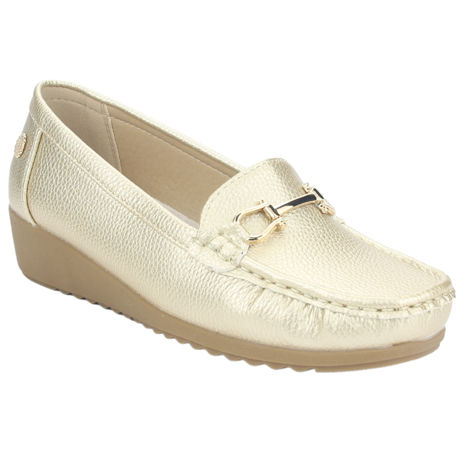MOCASINES MUJER CHALADA DORADO MALU-2 CASUAL - 3