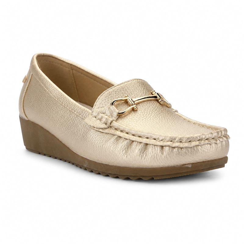 MOCASINES MUJER CHALADA DORADO MALU-2 CASUAL - 3
