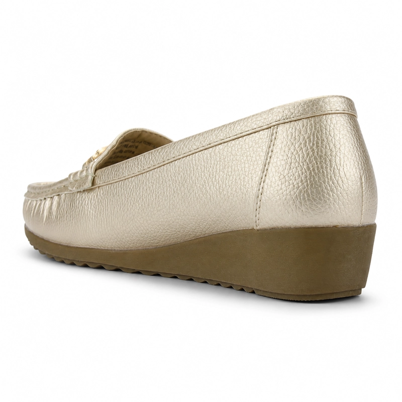 MOCASINES MUJER CHALADA DORADO MALU-2 CASUAL - 4