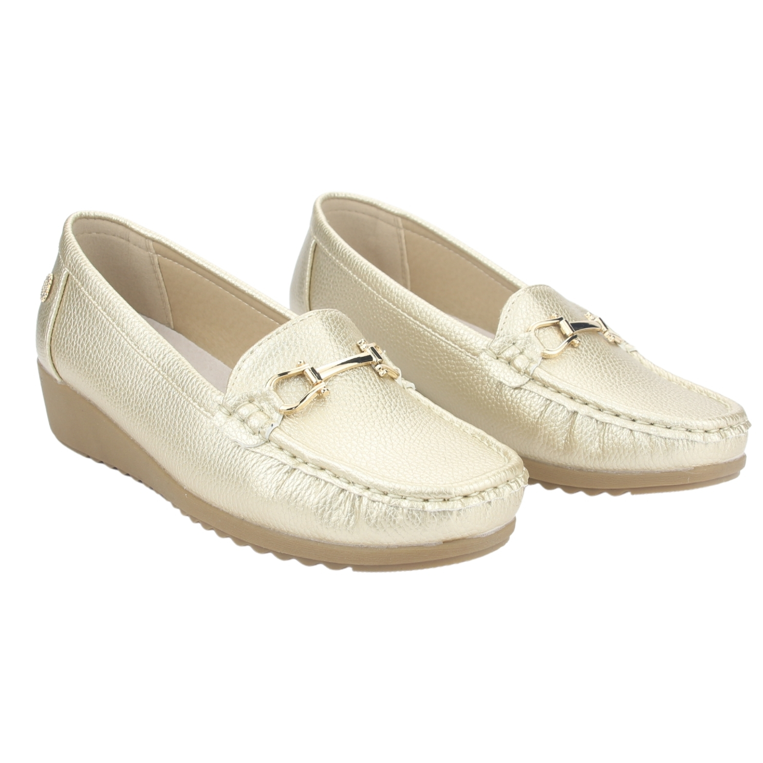 MOCASINES MUJER CHALADA DORADO MALU-2 CASUAL - 5