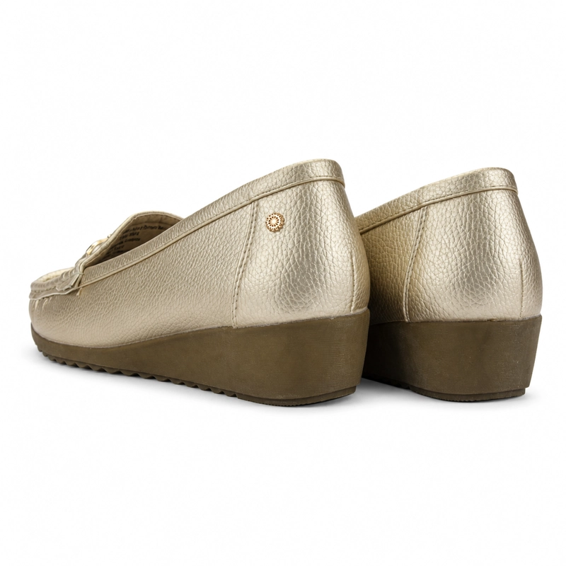 MOCASINES MUJER CHALADA DORADO MALU-2 CASUAL - 5