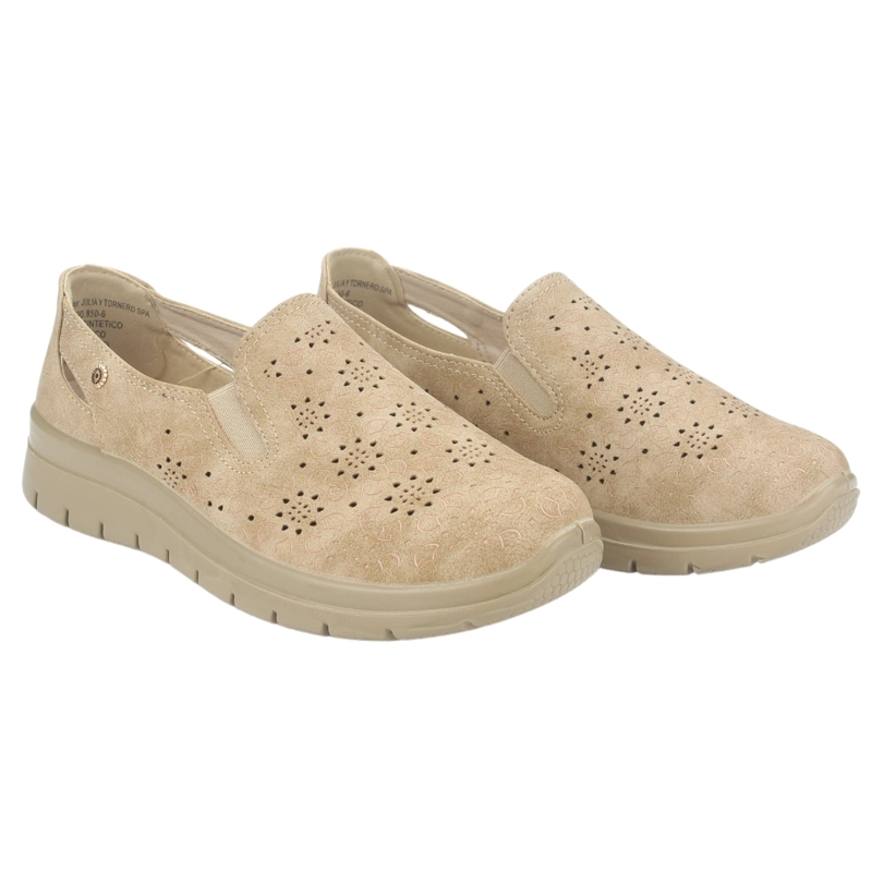 ZAPATO CHALADA MUJER FINEST-4 BEIGE CASUAL - 5