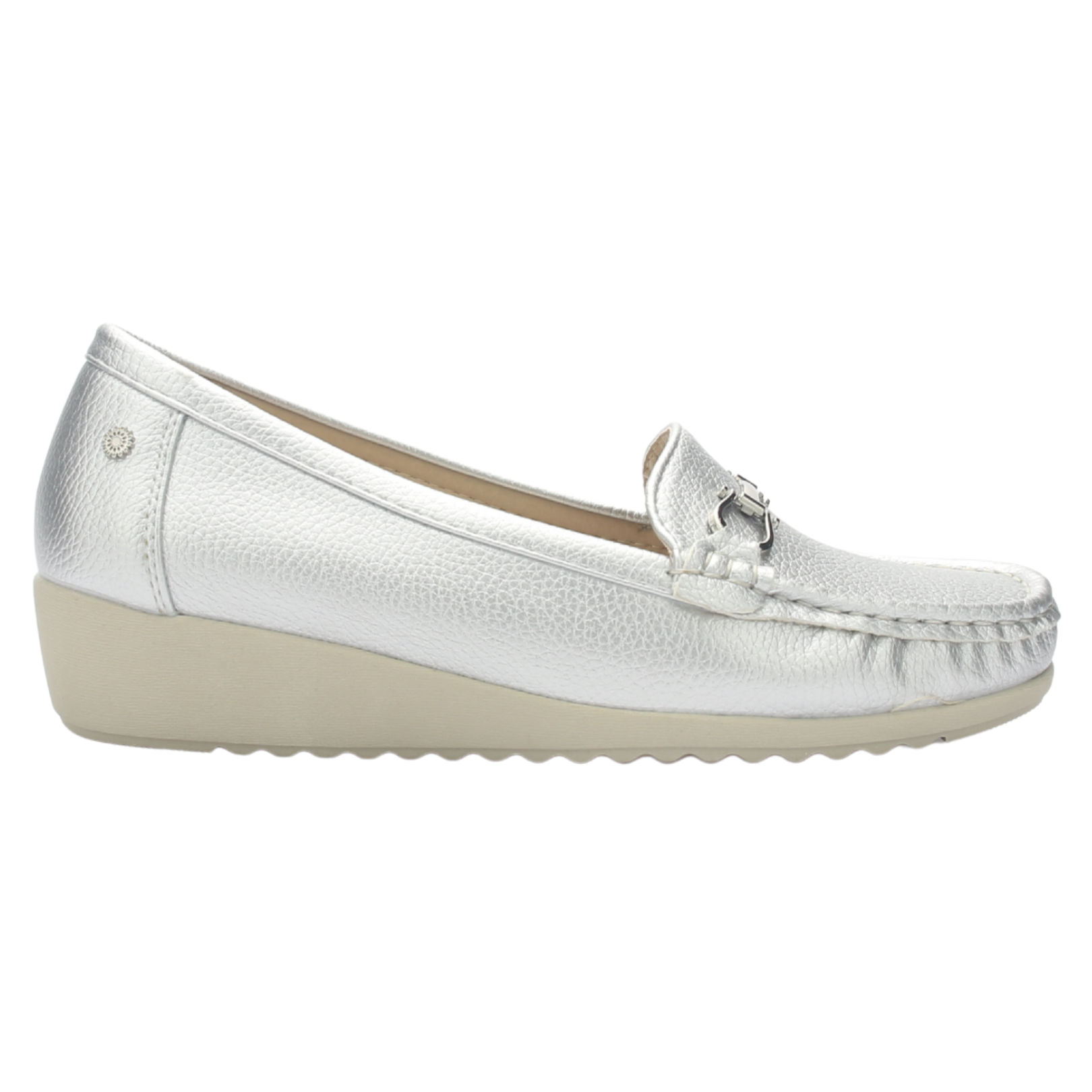 MOCASINES MUJER CHALADA PLATEADO MALU-2 CASUAL - 1