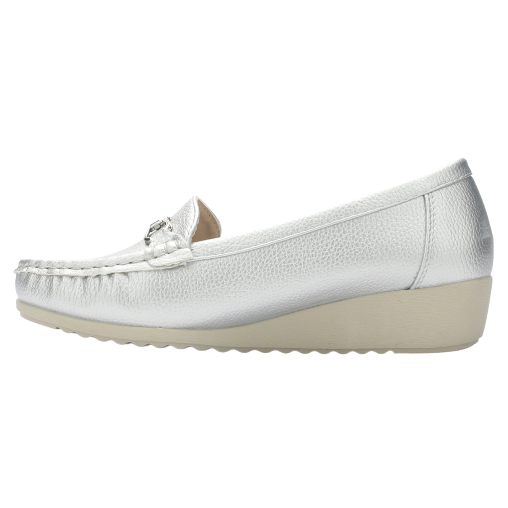 MOCASINES MUJER CHALADA PLATEADO MALU-2 CASUAL - 2