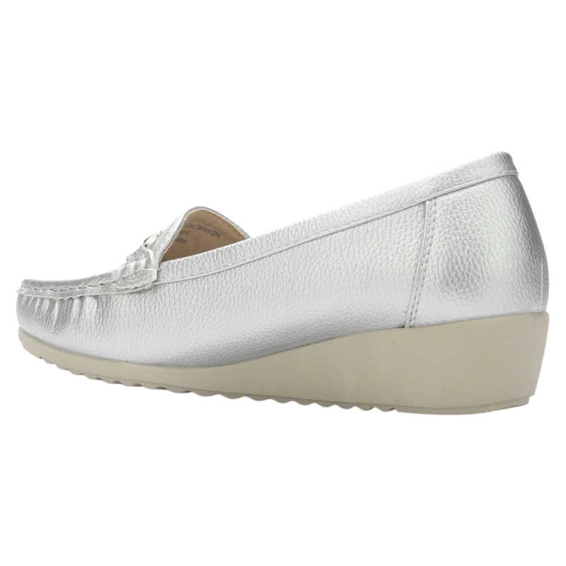 MOCASINES MUJER CHALADA PLATEADO MALU-2 CASUAL - 4