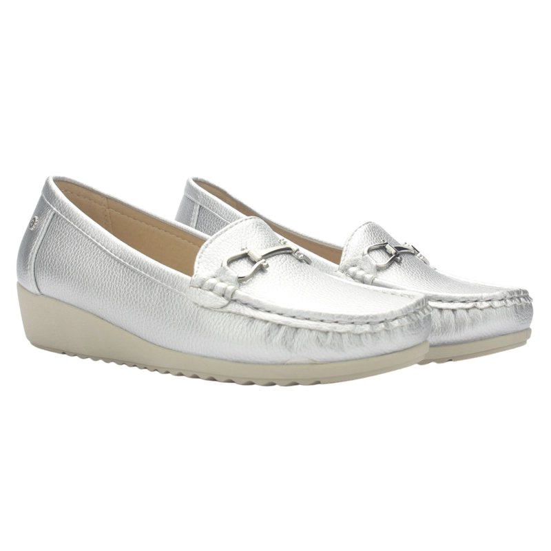 MOCASINES MUJER CHALADA PLATEADO MALU-2 CASUAL - 7
