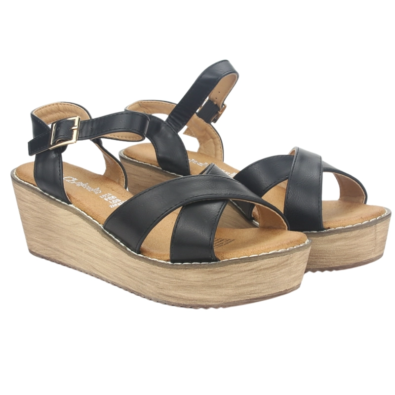 SANDALIA MUJER CHALADA NEGRO TALA-1 PLATAFORMA - 5