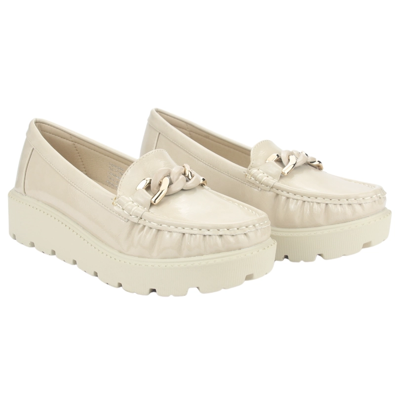 MOCASINES MUJER CHALADA BEIGE GRAN-21 CASUAL - 5