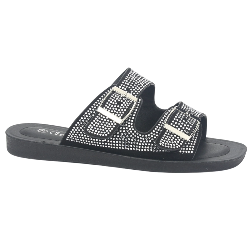 SANDALIA MUJER CHALADA NEGRO QUANTA-12 CASUAL - 1