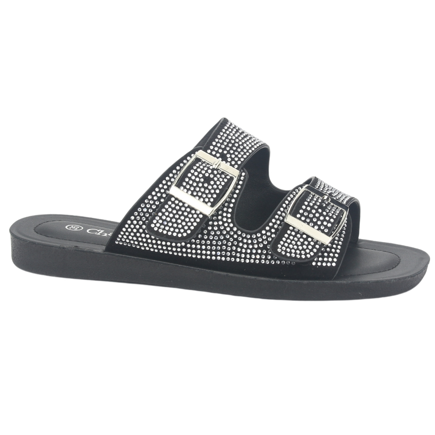 SANDALIA MUJER CHALADA NEGRO QUANTA-12 CASUAL - 1