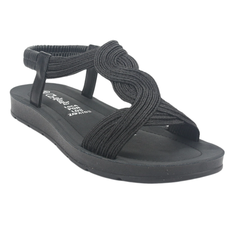 SANDALIA MUJER CHALADA NEGRO QUINA-2 PLANO - 3