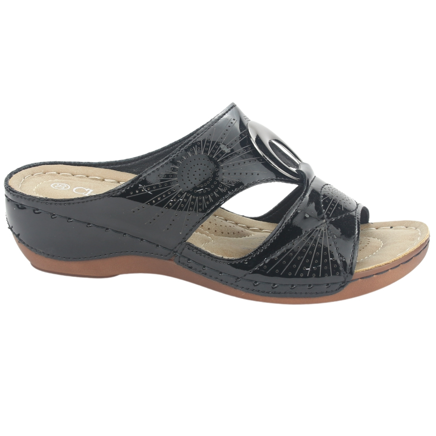 SANDALIA MUJER CHALADA NEGRO KON-17 CASUAL - 1