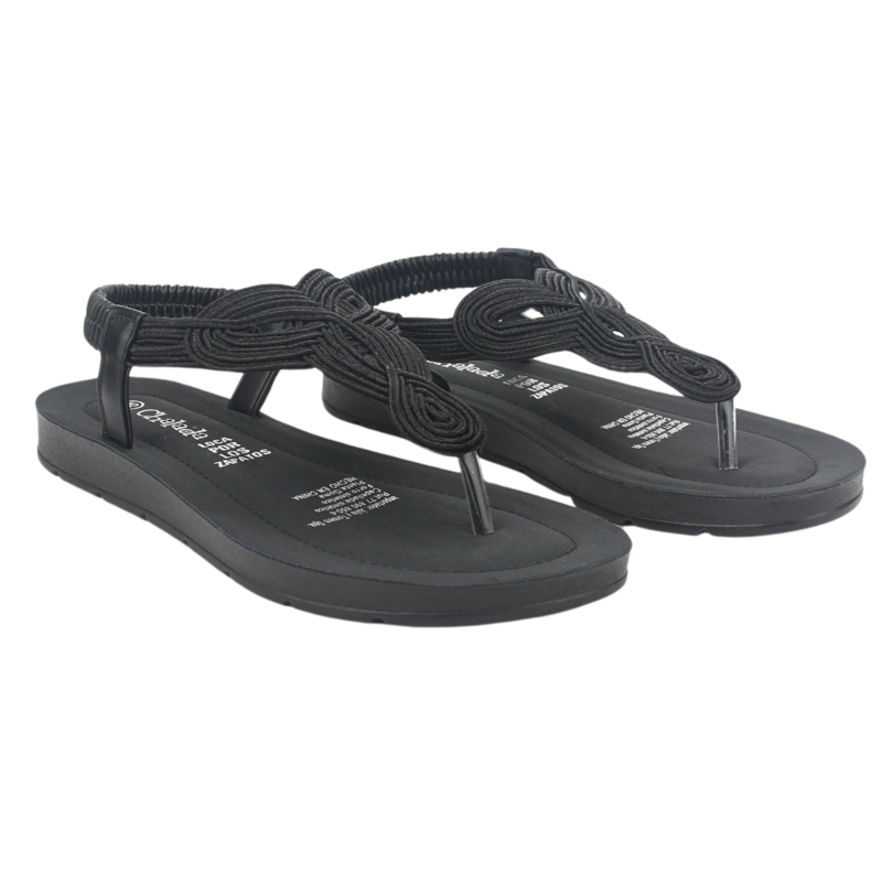 SANDALIA MUJER CHALADA NEGRO QUINA-1 PLANO - 5