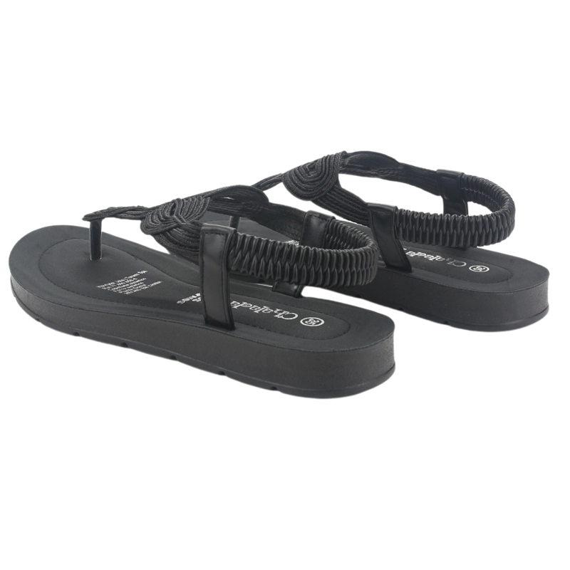 SANDALIA MUJER CHALADA NEGRO QUINA-1 PLANO - 6
