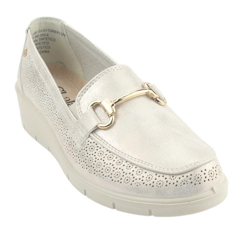 MOCASINES MUJER CHALADA DORADO CONA-2 CASUAL - 3