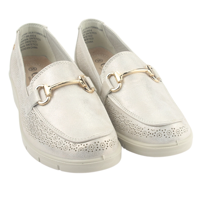 MOCASINES MUJER CHALADA DORADO CONA-2 CASUAL - 5