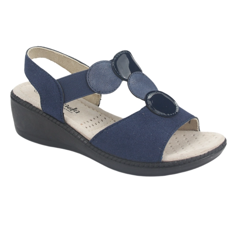 SANDALIA MUJER CHALADA AZUL LUPE-82 CASUAL - 3