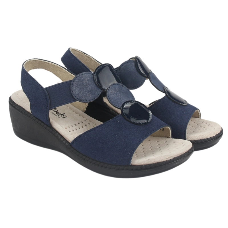 SANDALIA MUJER CHALADA AZUL LUPE-82 CASUAL - 5