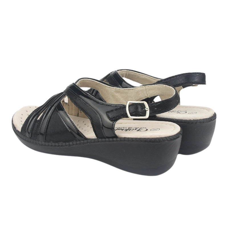 SANDALIA MUJER CHALADA NEGRO LUPE-83 CASUAL - 6