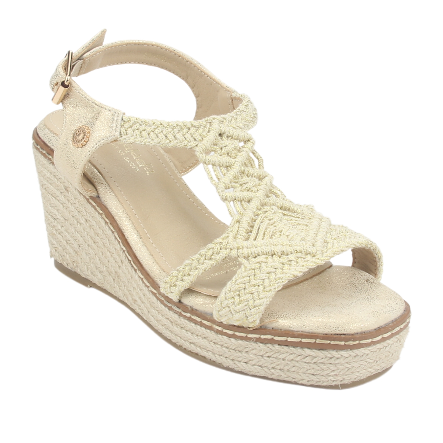 SANDALIA MUJER CHALADA DORADO POLE-2 CASUAL - 3