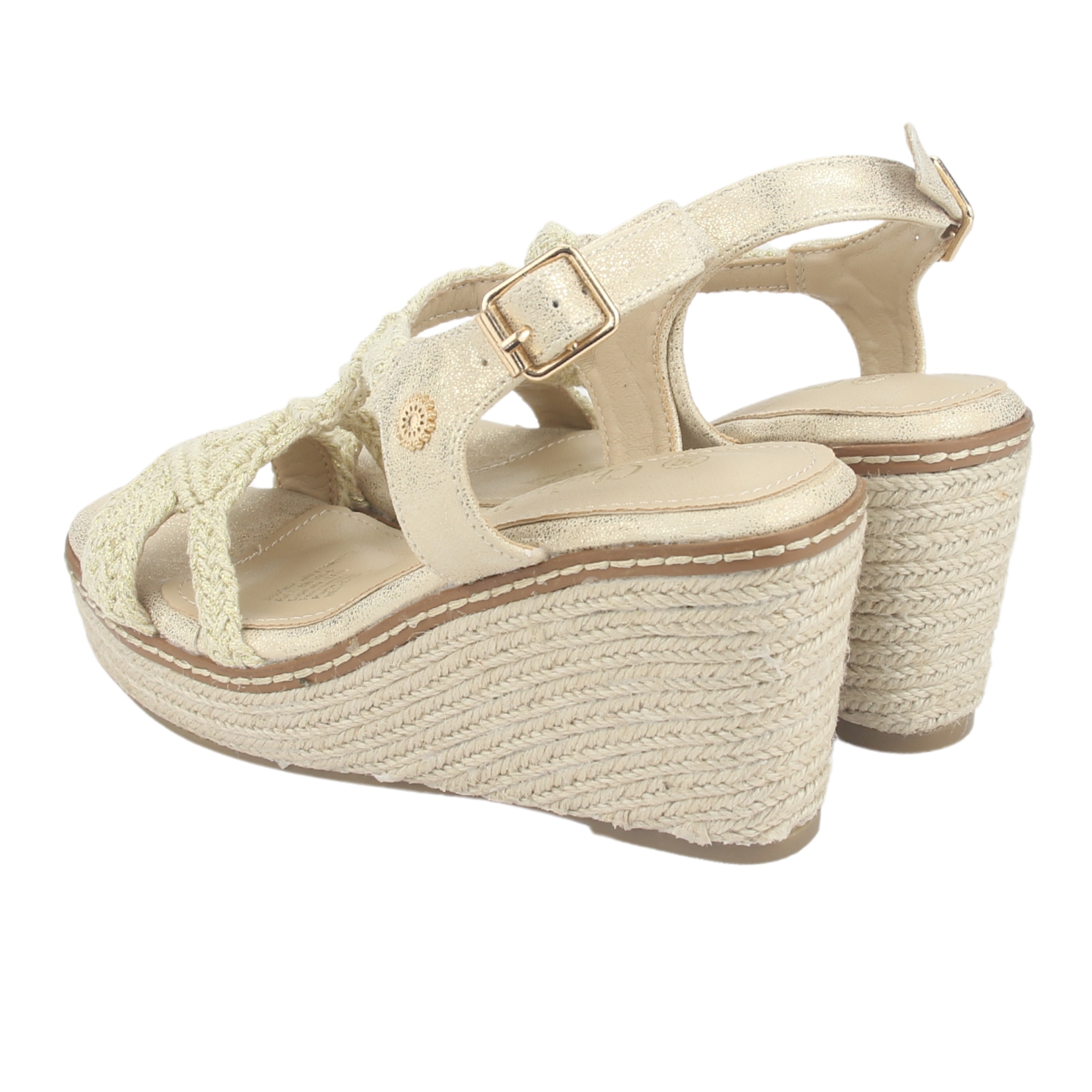 SANDALIA MUJER CHALADA DORADO POLE-2 CASUAL - 6
