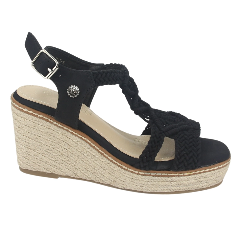 SANDALIA MUJER CHALADA NEGRO POLE-2 CASUAL - 1