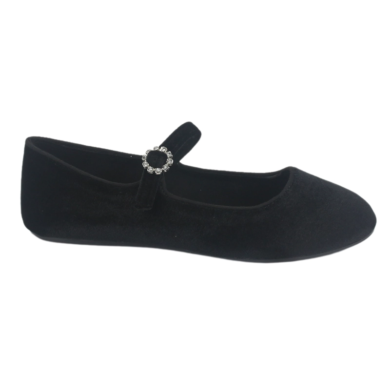 BALLERINAS MUJER CHALADA NEGRO CAPO-2 PLANO - 1